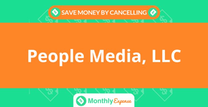 Save Money By Cancelling People Media, LLC
