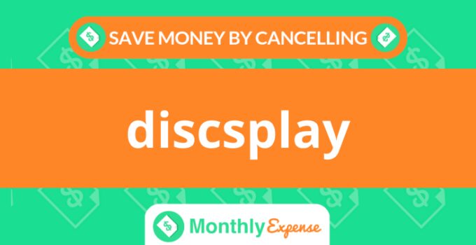 Save Money By Cancelling discsplay